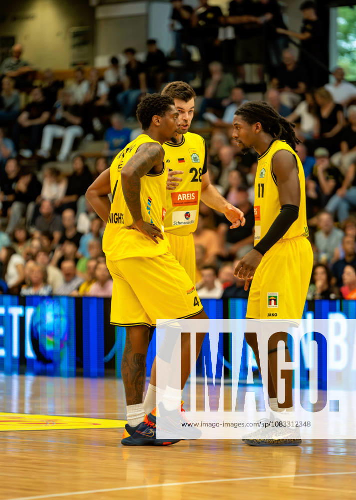 Desmond Watson, Kreisbau Kirchheim Knights, 04, Julius Wolf Kreisbau Kirchheim Knights, 28 Tyrel Morgan Kreisbau Kirchheim Knights, 11 in the preview Kreisbau Kirchheim Knights vs. MHP Riesen Ludwigsburg, basketball, Netto BBL Cup, cup game, 2026–2027 season, September 13, 2026, Kreisbau Kirchheim Knights vs. MHP Riesen Ludwigsburg, basketball, Netto BBL Cup, cup game, 2026–2027 season, September 13, 2026, Göppingen
