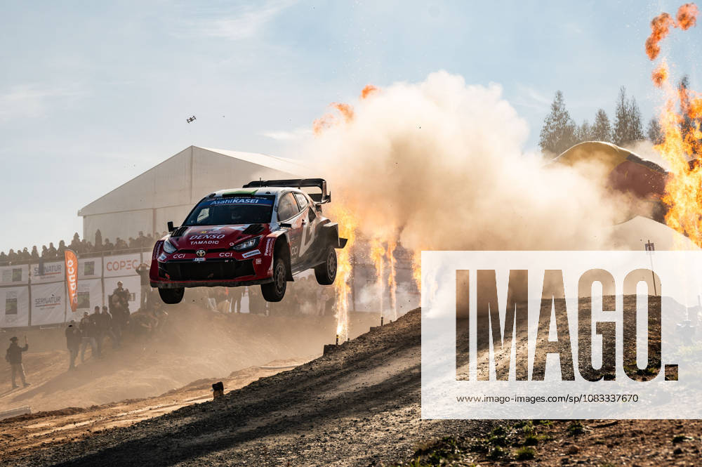 IPA88531841 - Driver Elfyn Evans and co-driver Scott Martin of the Toyota Gazoo Racing WRT team, driving a Toyota GR Yaris Rally1, are in 4th place on the fourth day of the FIA World Rally Championship WRC, Motorsport Rallye, WM Rally Chile Biobío 2026 on September 13 in Concepción, Chile.