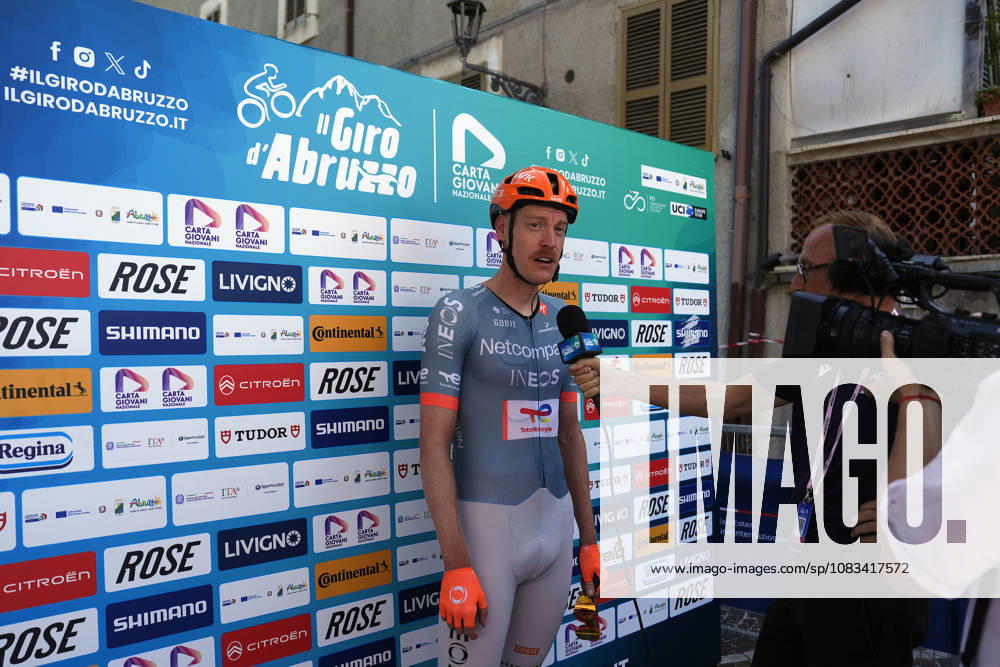 France s Dorian Godon of Netcompany Ineos press conference, PK, Pressekonferenz during the Giro dAbruzzo, stage 3 from Oricola - Piana del Cavaliere to San Benedetto dei Marsi (159 km) - Abruzzo, Italy - Thursday, September 17, 2026. - cycling.
