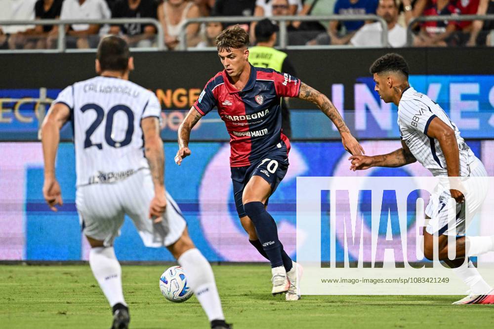 IPA88631825 - Daniel Maldini of Cagliari Calcio during the Cagliari Calcio vs. Inter - FC Internazionale Serie A soccer match in Cagliari, Italy, on August 30, 2026