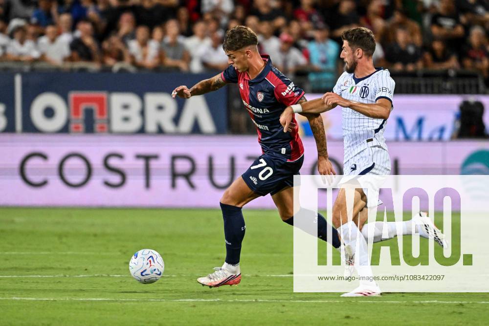 IPA88632251 - Daniel Maldini of Cagliari Calcio during the Cagliari Calcio vs. Inter - FC Internazionale Italian Serie A soccer match in Cagliari, Italy, on August 30, 2026
