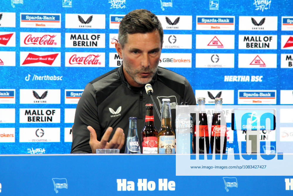 Germany, Soccer, Bundesliga 2, Matchday, 2026–2027 Season, Berlin Olympic Stadium, Hertha BSC Press Conference 2, League, DFB and DFL regulations prohibit any use of photographs as image sequences and or quasi-video, Berlin Sportforum, Berlin, Germany