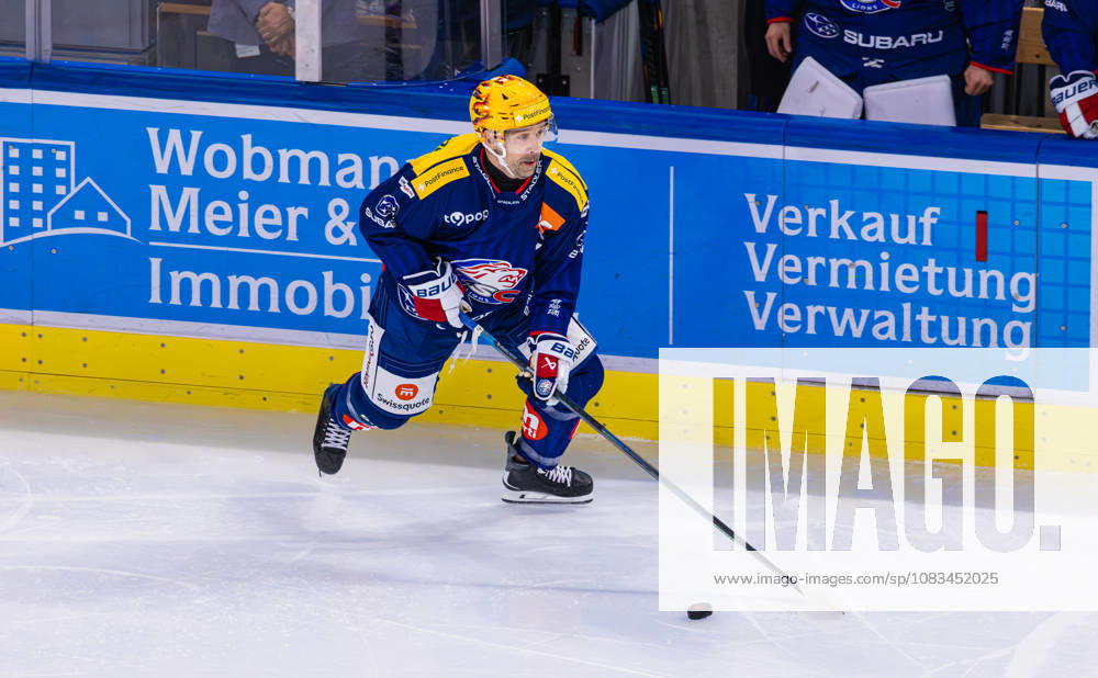 Ice Hockey National League Regular Season: ZSC Lions vs. SC Ber Zurich, Switzerland, September 15, 2026. 4. Patrick Geering, ZSC Lions defenseman, with the puck