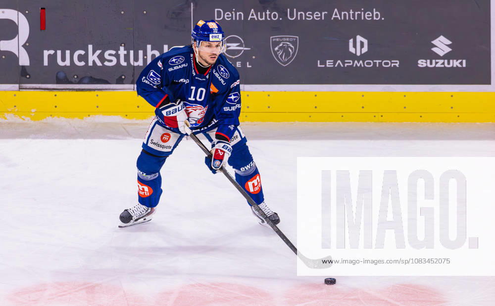 Ice Hockey National League Regular Season: ZSC Lions vs. SC Ber Zurich, Switzerland, September 15, 2026. No. 10 Sven Andrighetto, forward for the ZSC Lions, with the puck