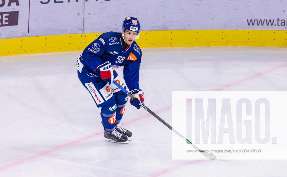 Ice Hockey National League Regular Season: ZSC Lions vs. SC Ber Zurich, Switzerland, September 15, 2026. No. 56 Tim Berni, defenseman for the ZSC Lions, with the puck