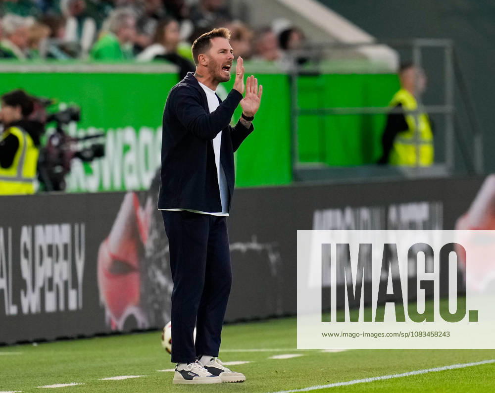 Tobias Strobl, VfL Wolfsburg head coach, reacts to the result of the match between VfL Wolfsburg and SV Darmstadt 98, 2. Bundesliga, Matchday 6, 2026–27 season, Volkswagen Arena, Wolfsburg, September 18, 2026 DFL regulations prohibit any use of photographs as image sequences and or quasi-video VfL Wolfsburg vs. SV Darmstadt 98, 2. Bundesliga, Matchday 6, 2026–27 season, September 18, 2026, Wolfsburg