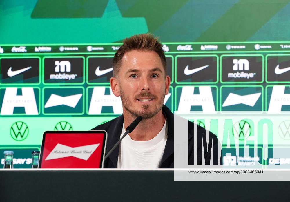 Tobias Strobl, head coach of VfL Wolfsburg, participates in a post-match press conference (GER), VfL Wolfsburg vs. SV Darmstadt 98, 2. Bundesliga, Matchday 6, 2026–27 season, Volkswagen Arena, Wolfsburg, September 18, 2026. DFL regulations prohibit any use of photographs as image sequences and or quasi-video. VfL Wolfsburg vs. SV Darmstadt 98, 2. Bundesliga, Matchday 6, 2026–27 season, September 18, 2026, Wolfsburg