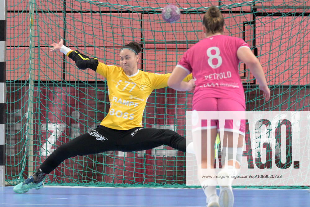 Sara Suba, TusSies Metzingen, No. 77 in goal; TusSies Metzingen vs. Thueringer HC, Handball, Alsco HBF, Matchday 4, 2026–2027 Season, September 19, 2026: TusSies Metzingen vs. Thueringer HC, Handball, Alsco HBF, Matchday 4, 2026–2027 Season, September 19, 2026, Tübingen