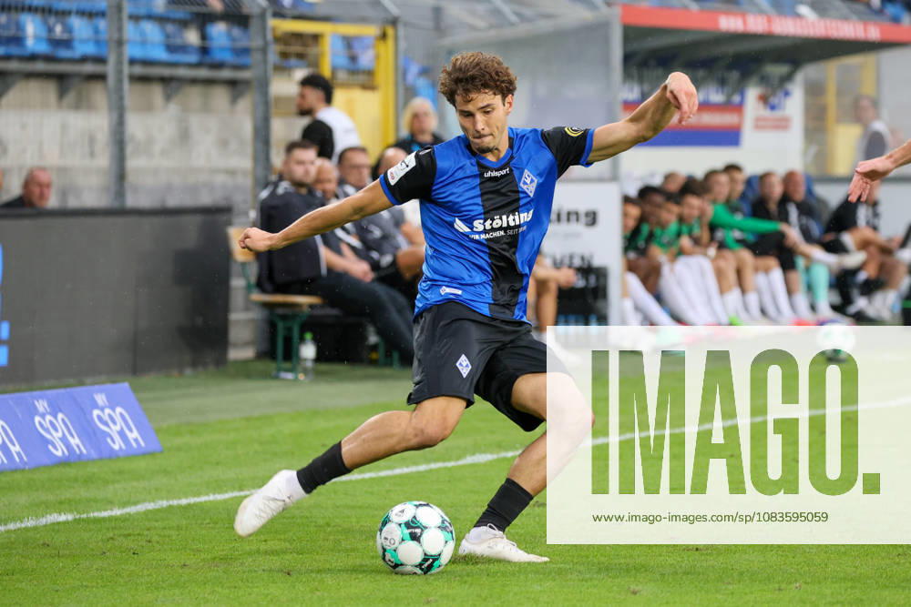 Lovis Bierschenk, SV Waldhof Mannheim, 7th Soccer 3rd Division, Matchday 7, SV Waldhof Mannheim vs. SC Preußen Münster on September 20, 2026, at Carl Benz Stadium in Mannheim, Germany, 2026; Franz Reindel, Mannheim, Carl Benz Stadium, Germany