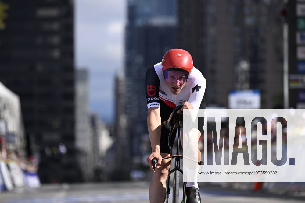 Switzerland s Stefan Kung pictured in action during the men s elite individual time trial race (39,2km) at the cycling UCI Road World Championship, WM, Weltmeisterschaft in Montreal, Canada, Sunday 20 September 2026. JASPERxJACOBS x187199057x