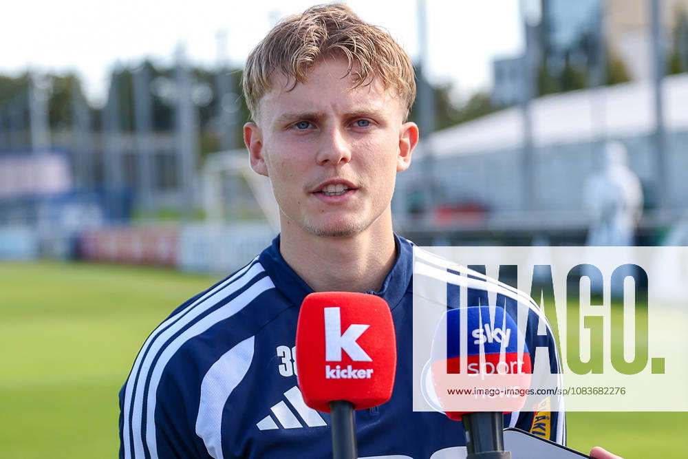 Soccer, FC Schalke 04 Training Session: Interview with Luca Vozar, FC Schalke 04, Gelsenkirchen, FC Schalke 04 Training Facility, North Rhine-Westphalia, Germany, xRHR, PHOTO YYx