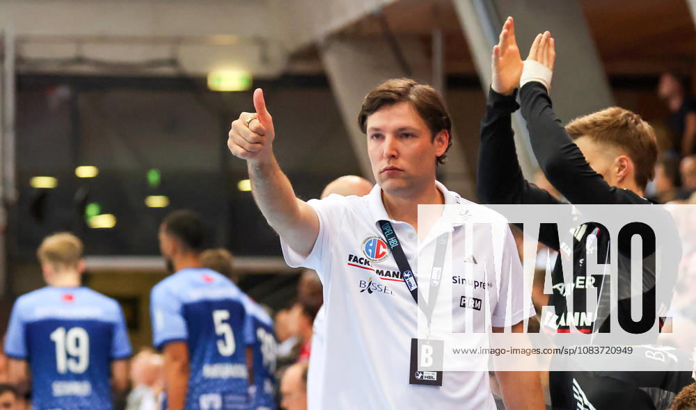 Germany, Stuttgart, DHB Cup 2026–2027 Season, TVB Stuttgart vs. HC Erlangen, HCE Coach Johannes Sellin