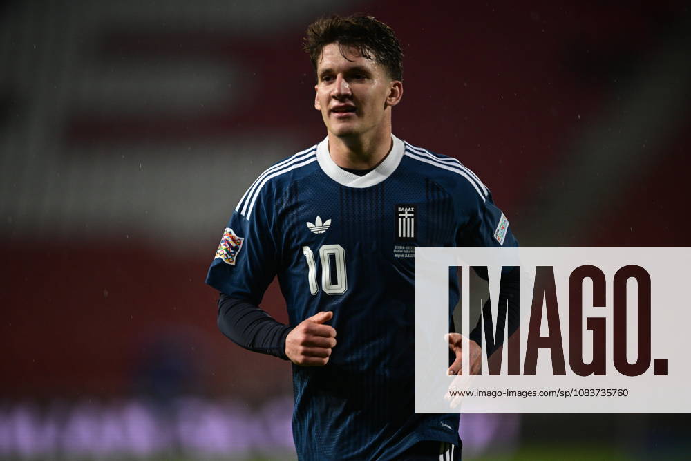 UEFA Nations League - Serbia vs Greece - Christos Tzolis of Greece in action during the UEFA Nations League group A2 matchday 1 soccer match between Serbia and Greece held at Stadion Rajko MitiÄ‡ in Belgrade, Serbia, 25 September 2026. IMAGO ONE INCH PRODUCTIONS BELGRADE SERBIA