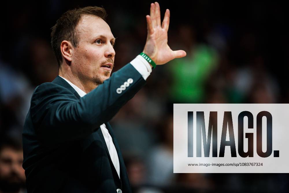 Jacques Schneider, head coach of the Gladiators Trier, on the sidelines; emotions; gestures; body language; facial expressions; cutout; portrait. Vet Concept Gladiators Trier vs. Telekom Baskets Bonn, basketball, easyCredit BBL, Matchday 2, 2026–2027 season, September 25, 2026, Vet Concept Gladiators Trier vs. Telekom Baskets Bonn, basketball, easyCredit BBL, Matchday 2, 2026–2027 season