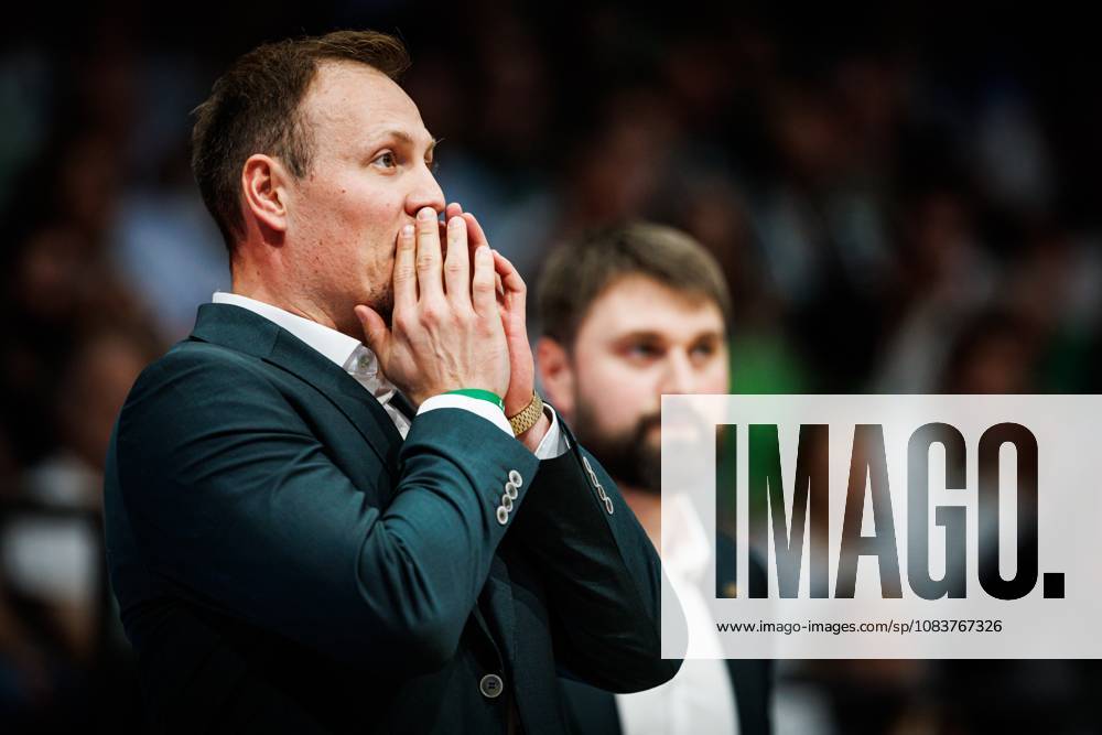 Jacques Schneider, head coach of the Gladiators Trier, on the sidelines; emotions; gestures; body language; facial expressions; cutout; portrait. Vet Concept Gladiators Trier vs. Telekom Baskets Bonn, basketball, easyCredit BBL, Matchday 2, 2026–2027 season, September 25, 2026, Vet Concept Gladiators Trier vs. Telekom Baskets Bonn, basketball, easyCredit BBL, Matchday 2, 2026–2027 season
