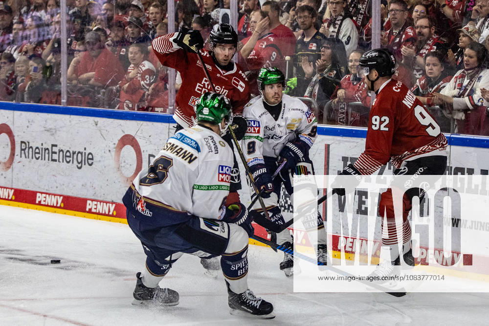 Former Berlin player Marcel Noebel s Cologne Sharks, 92 vs. Kai Wissmann s Eisbären Berlin, 06, Ty Ronning Eisbären Berlin, 09 Kölner Haie vs. Eisbären Berlin, Ice Hockey, Penny DEL, Matchday 03, 2026–2027, September 25, 2026, Cologne Sharks vs. Eisbären Berlin, Ice Hockey, Penny DEL, Matchday 03, 2026–2027, September 25, 2026, Cologne
