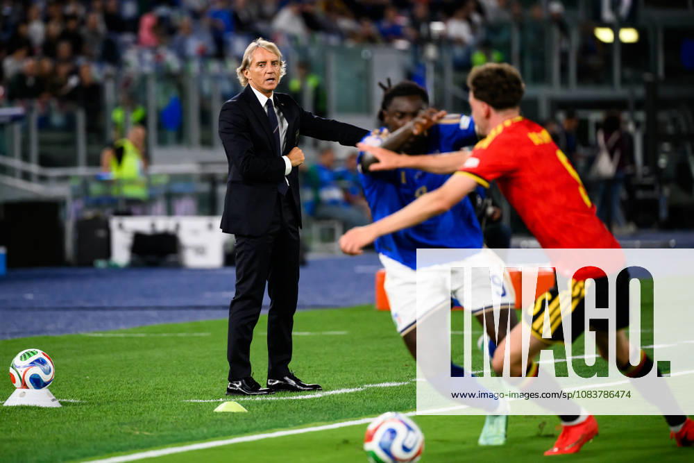 Roberto Mancini, head coach of Italy, during the Nations League football match between Italy and Belgium at Stadio Olimpico in Rome (Italy), September 25, 2026. AndreaxStaccioli