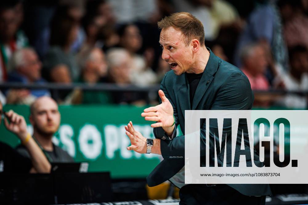 Jacques Schneider, head coach of the Gladiators Trier, on the sidelines; emotions, gesture, body language, facial expressions; cutout, portrait; Vet Concept Gladiators Trier vs. Science City Jena, basketball, easyCredit BBL, Matchday 2, 2026–2027 season, September 27, 2026, Vet Concept Gladiators Trier vs. Science City Jena, basketball, easyCredit BBL, Matchday 2, 2026–2027 season