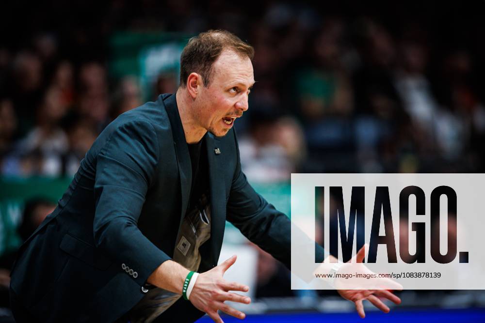 Jacques Schneider, head coach of the Gladiators Trier, on the sidelines; emotions; gestures; body language; facial expressions; cutout; portrait. Vet Concept Gladiators Trier vs. Science City Jena, basketball, easyCredit BBL, Matchday 2, 2026–2027 season, September 27, 2026, Vet Concept Gladiators Trier vs. Science City Jena, basketball, easyCredit BBL, Matchday 2, 2026–2027 season