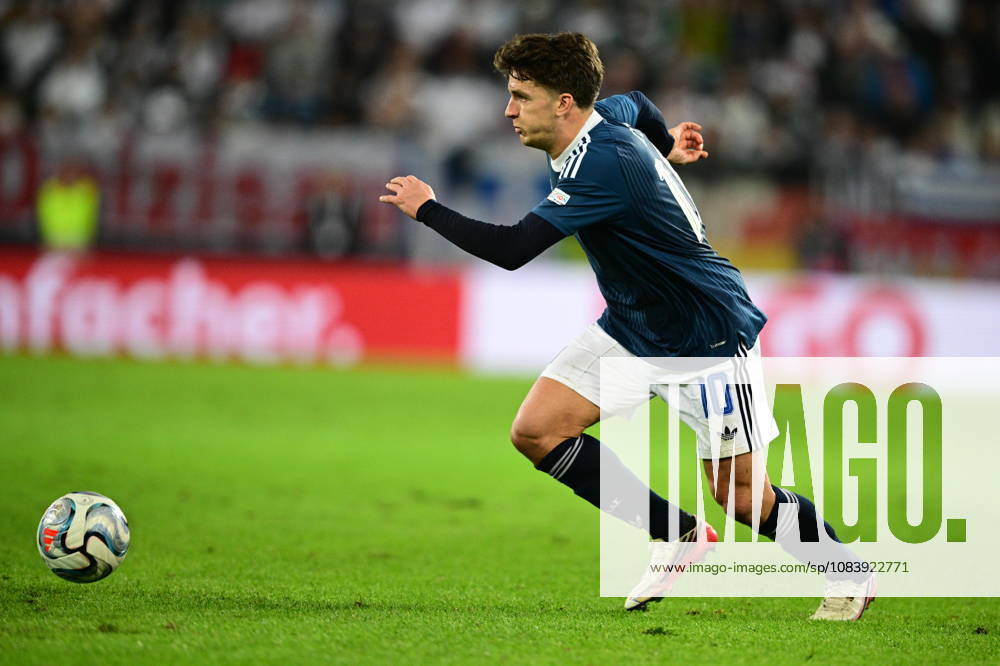UEFA Nations League - Germany vs Greece - Christos Tzolis of Greece in action during the UEFA Nations League group A2 matchday 2 soccer match between Germany and Greece held at SWWK Arena in Augsburg, Germany, 27 September 2026. IMAGO ONE INCH PRODUCTIONS Augsburg Germany