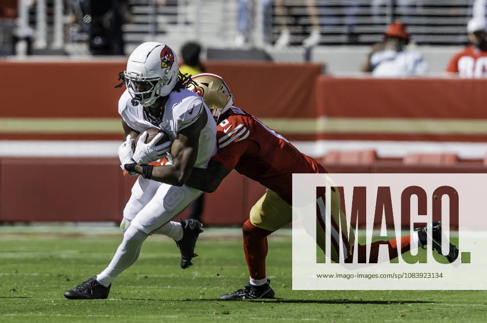 NFL, American Football Herren, USA 2026: Cardinals Vs 49ers SEP 27 Sep 4, 2026; Santa Clara, CA, USA; Arizona Cardinals wide receiver Marvin Harrison Jr. (18)tries to break away from San Francisco 49ers cornerback Renardo Green (0)during the NFL NFC West game between the Arizona Cardinals and the San Francisco 49ers at Levi s Stadium. Mandatory Credit: Thurman James Cal Media (Credit Image: Â Thurman James Cal Sport Media) Santa Clara Ca USA