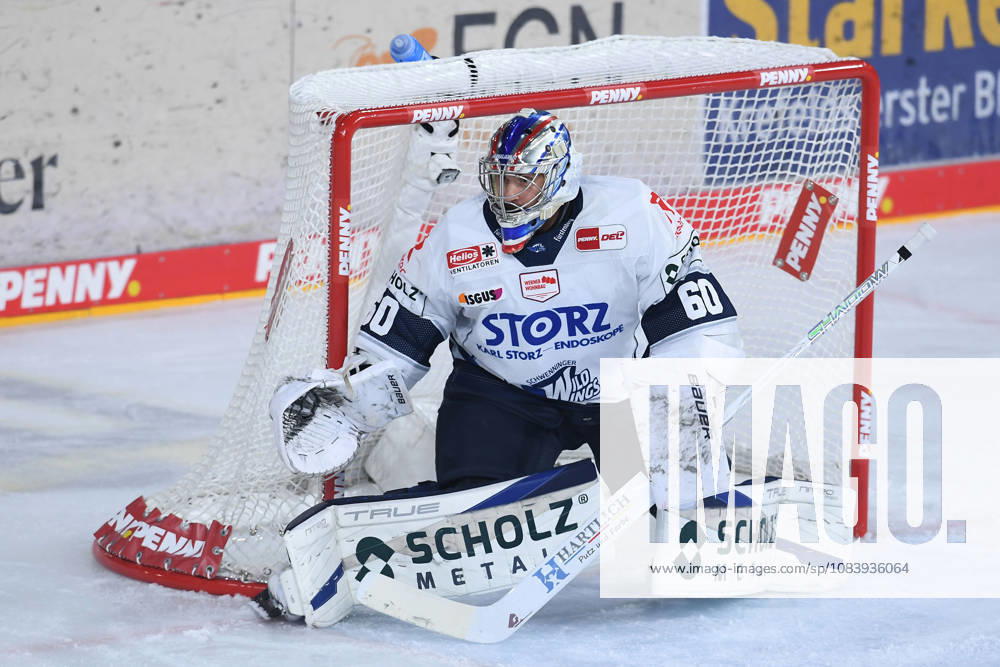 Ice Hockey: DEL Matchday 4—Krefeld Pinguine vs. Schwenninger Wild Wings on September 27, 2026, at the Yayla Arena in Krefeld. Joacim Eriksson, Schwenningen. In accordance with the guidelines of the DEL (German Ice Hockey League), the publication and reuse of footage in electronic media and on devices of any kind is not permitted while the game is in progress xRx