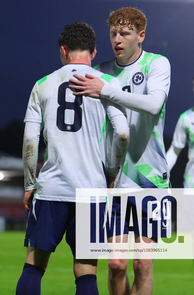 2027 UEFA Under 21 European Qualifier, Munster FA Turner s Cross, Cork 29 9 2026 Republic of Ireland U21, U 21 vs Kazakhstan U21 Ireland s Jamie Mullins celebrates scoring a goal with Adam Brennan Jamie Mullins celebrates scoring a goal with Adam Brennan 29 9 2026