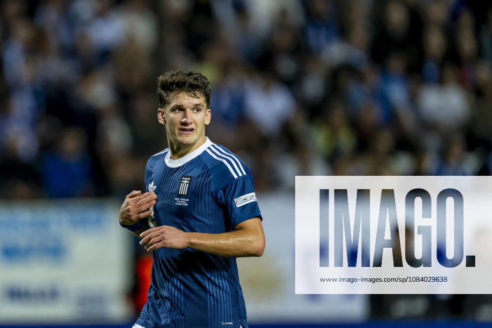 THESSALONIKI, Greece: Forward Christos Tzolis of Greece during the UEFA Nations League match between Greece and the Netherlands at Toumba Stadium on October 1, 2026, in Thessaloniki, Greece. Photo by DeFodi Images