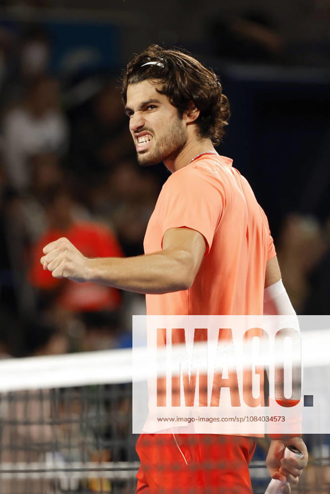 Tennis: Japan Open Carlos Alcaraz of Spain reacts after defeating Alex Michelsen of the United States in the men s singles first round at the Japan Open tennis tournament at Ariake Tennis Forest Park in Tokyo on Oct. 1, 2026. A14AA0005629708P