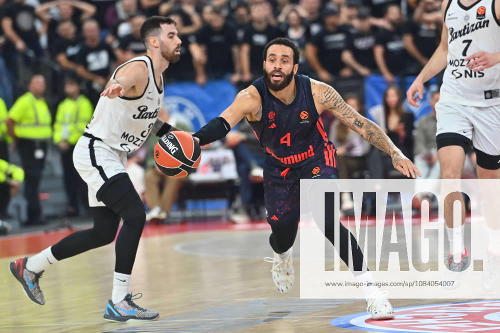 Duane WASHINGTON JR FCB, Action, One-on-One, Basketball EuroLeague, 2026–2027 Season, FC Bayern Munich vs. Partizan Belgrade on October 2, 2026, S A P G A R D EN