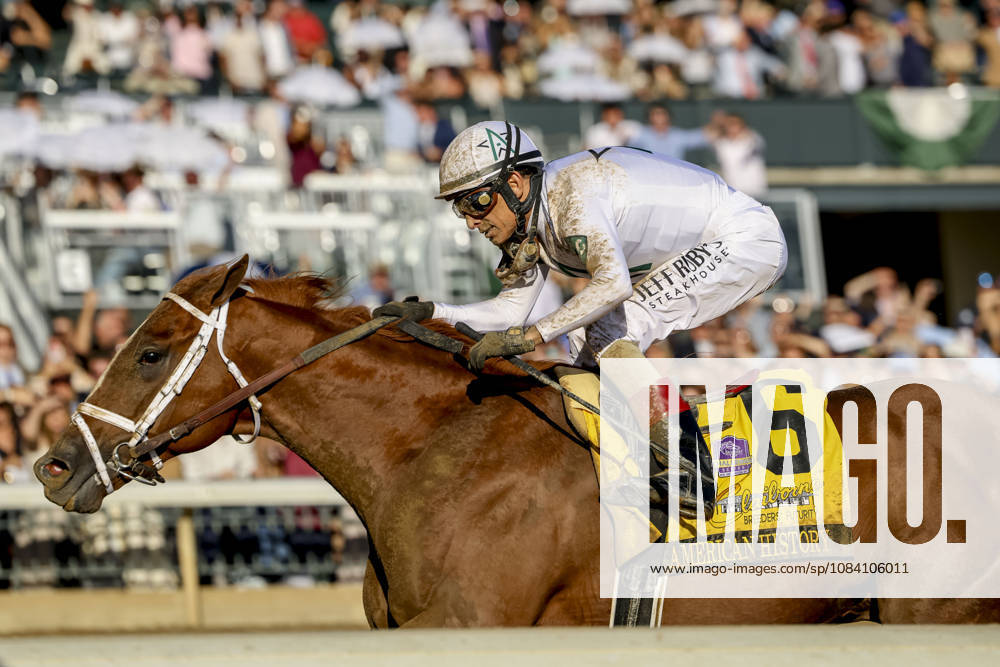 American History (6) ridden by John Velazquez wins the Claiborne Breeders Futurity (Grade 1) at Keeneland in Lexington, Kentucky on October 3, 2026. Eclipse Sportswire CSM Lexington USA - ZUMAcs17 20261003_faf_cs17_164