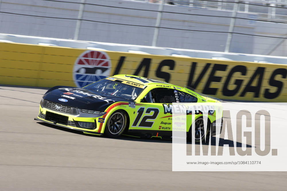 LAS VEGAS, CA - OCTOBER 03: Ryan Blaney ( 12 Team Penske Menards Duracell Ford) during practice for the South Point 400 NASCAR, Motorsport, USA Cup Series Playoffs race on October 3, 2026, at Las Vegas Motor Speedway in Las Vegas, NV. (Photo by Matthew Bolt LVMS Icon Sportswire) AUTO: OCT 03 NASCAR Cup Series Playoffs South Point 400 Icon26100303935