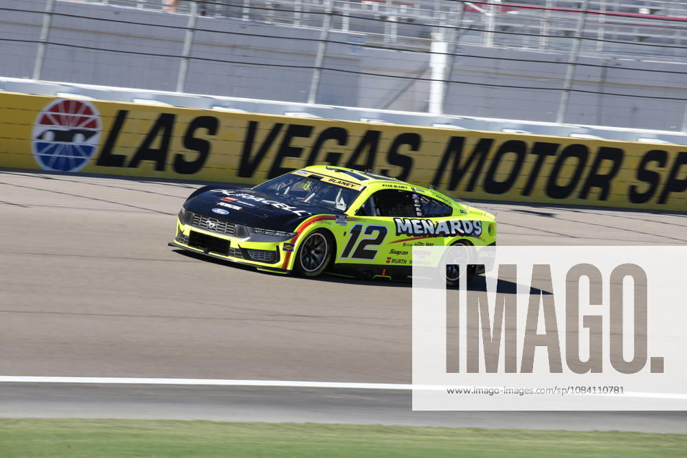 LAS VEGAS, CA - OCTOBER 03: Ryan Blaney ( 12 Team Penske Menards Duracell Ford) during practice for the South Point 400 NASCAR, Motorsport, USA Cup Series Playoffs race on October 3, 2026, at Las Vegas Motor Speedway in Las Vegas, NV. (Photo by Matthew Bolt LVMS Icon Sportswire) AUTO: OCT 03 NASCAR Cup Series Playoffs South Point 400 Icon26100303976