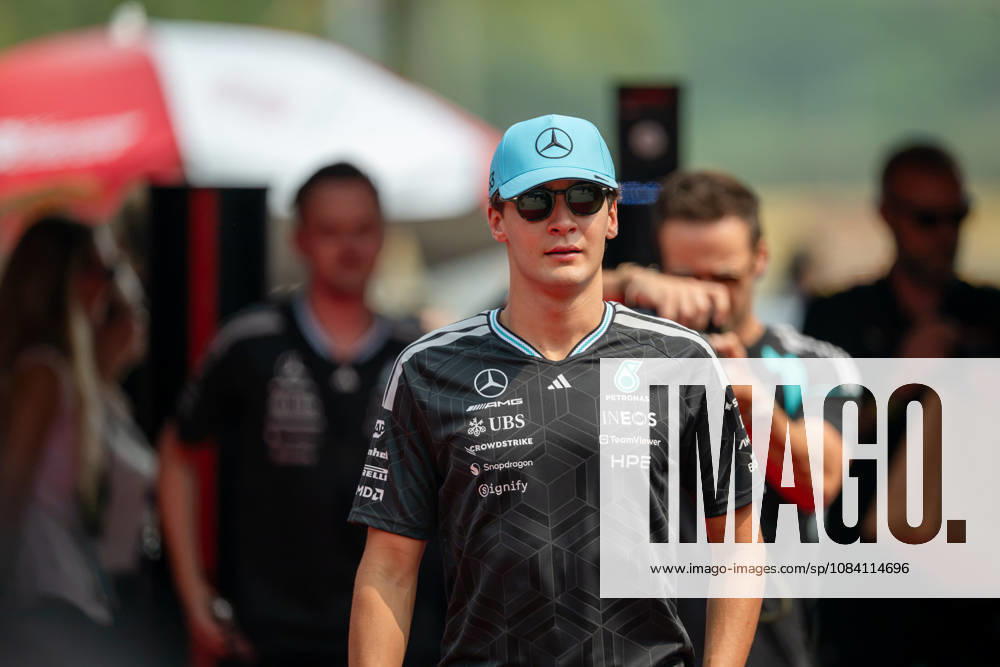 4th October 2026; Sepang IC, Kuala Lumpur, Malaysia; Formula 1, Bahrain Grand Prix, Race Day; George Russell (63) of Great Britain and Mercedes-AMG PETRONAS Formula One Team arrives at Sepang Circuit DavidxAsh