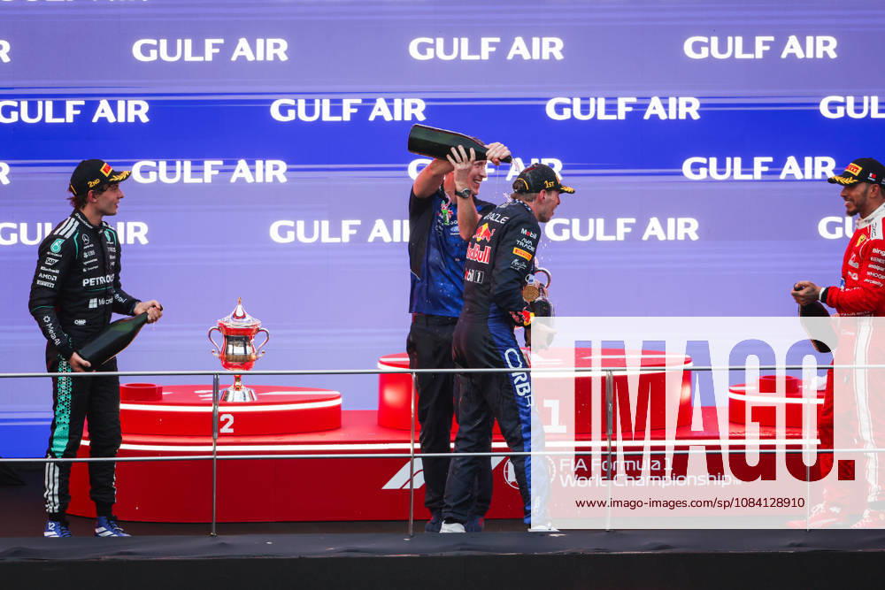F1 - BAHRAIN GRAND PRIX IN MALAYSIA 2026 podium VERSTAPPEN Max (nld), Red Bull Racing Ford RB22, KIMI ANTONELLI Andrea (ita), Mercedes AMG F1 Team W17, portrait during the 2026 Formula 1 Bahrain Grand Prix in Malaysia, 16th round of the 2026 Formula One World Championship, WM, Weltmeisterschaft from October 2 to 4, 2026 on the Sepang International Circuit, in Sepang, Malaysia - SepangMalaysia