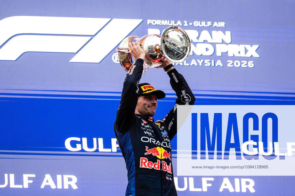 F1 - BAHRAIN GRAND PRIX IN MALAYSIA 2026 podium VERSTAPPEN Max (nld), Red Bull Racing Ford RB22, portrait during the 2026 Formula 1 Bahrain Grand Prix in Malaysia, 16th round of the 2026 Formula One World Championship, WM, Weltmeisterschaft from October 2 to 4, 2026 on the Sepang International Circuit, in Sepang, Malaysia - SepangMalaysia