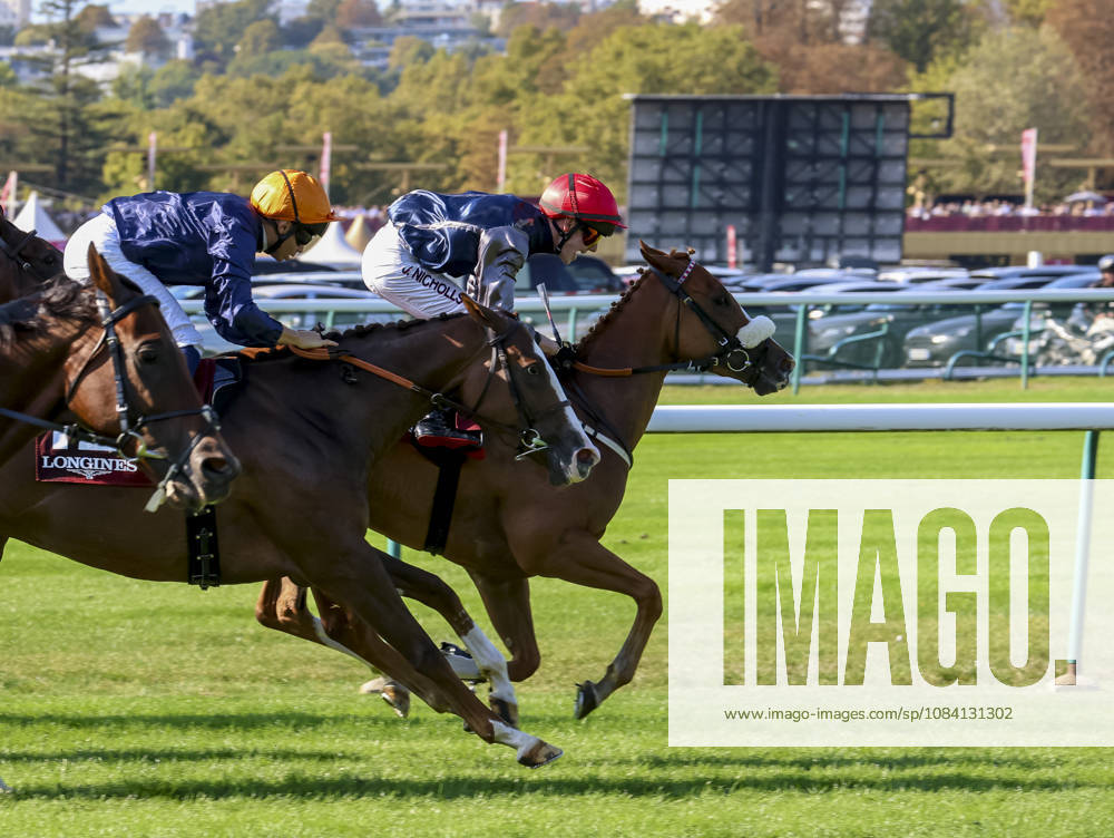 Miss Yechance (9) ridden by Jack Nicholls wins the Prix De LÃ¢â‚¬â ¢abbaye Longchamp Longines (Group 1) during Qatar Prix de lÃ¢â‚¬â ¢arc de Triomphe day at Longchamp Racecourse in Paris, France on October 4, 2026. Eclipse Sportswire CSM HORSE RACING 2026: Qatar Prix De LÃ¢â‚¬â ¢Arc De Triomphe Day Longchamp OCT 04 - ZUMAcs17 20261004_faf_cs17_059