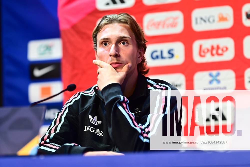 France v Belgium - UEFA Nations League 2026 Media Activities 04 10 2026 PARIS, FRANCE - OCTOBER 04 : Godts Mika forward of Belgium speaking with the media during a pre-match press conference, PK, Pressekonferenz ahead of the UEFA Nations League tournament league phase matchday 4 group A1 match between France and Belgium on October 4, 2026 in Paris, France, 04 10 2026 Paris France