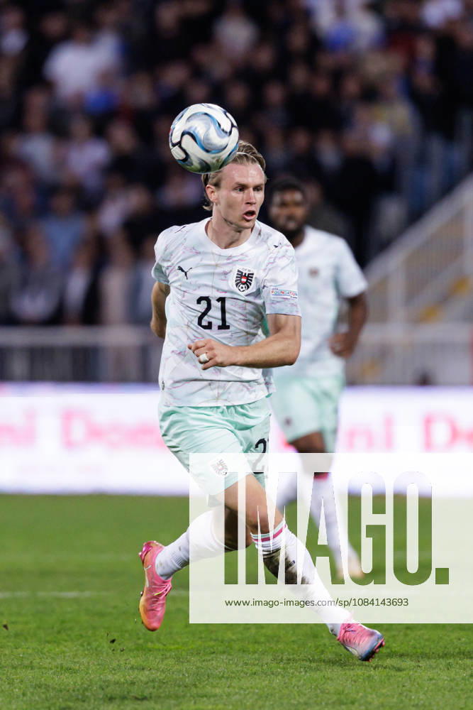 SOCCER - NL, KOS vs AUT PRISTINA,KOSOVO,04.OCT.26 - SOCCER - UEFA Nations League, OEFB international match, Länderspiel, Nationalmannschaft Kosovo vs Austria. Image shows Patrick Wimmer (AUT). GEPAxpictures Rauthner