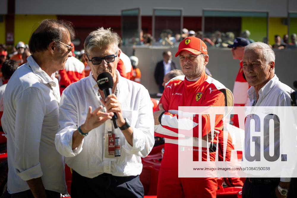IPA89306771 - GIANCARLO FISICHELLA, Emanuele Pirro, and Riccardo Patrese during the Historic Italian Grand Prix, Mugello (FI), October 2–4, 2026.