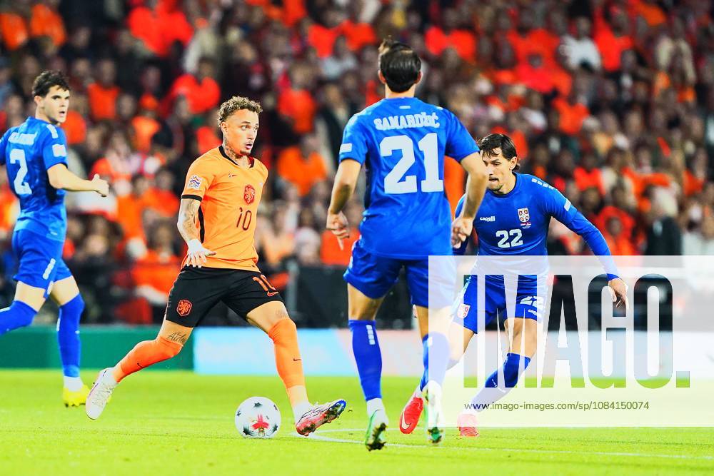 2026-10-04 UEFA Nations League: Netherlands v Serbia EINDHOVEN, NETHERLANDS - OCTOBER 4: Noa Lang of the Netherlands during the UEFA Nations League match between Netherlands and Serbia at Philips Stadion on October 4, 2026 in Eindhoven, Netherlands. Eindhoven Philips Stadion Netherlands Content not available for redistribution in The Netherlands directly or indirectly through any third parties.