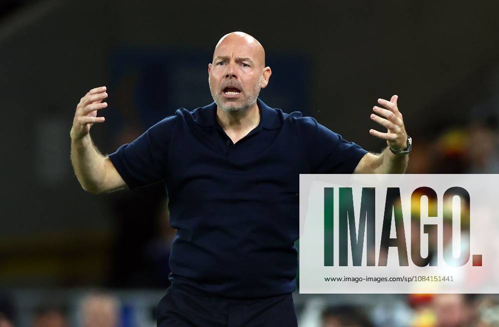 Denmark manager Brian Riemer gestures on the touchline Wales v Denmark, UEFA Nations League, Football, Cardiff City Stadium, Cardiff, UK - 04 Oct 2026Cardiff Cardiff City Stadium United Kingdom