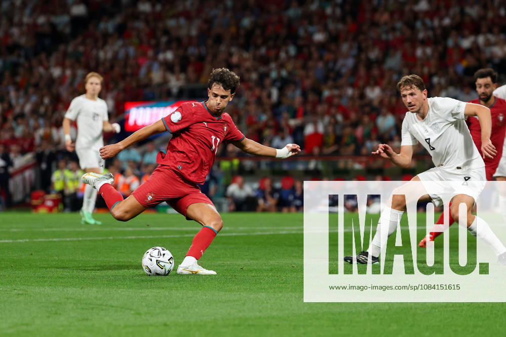 Porto, Portugal, October 4: João Félix (Portugal) and Sander Berge (Norway) battle for the ball during the UEFA Nations League 2026–27 group stage Matchday 4 game between Portugal and Norway at Estádio do Dragão in Porto, Portugal