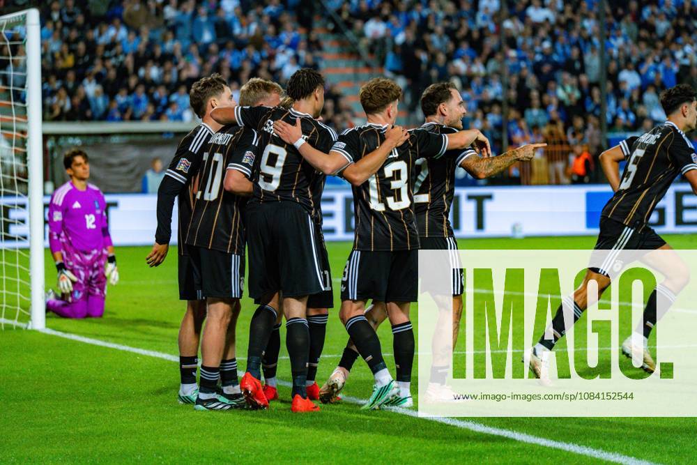 Nations League, Group A, Matchday 4, Greece vs. Germany at Toumba Stadium in Thessaloniki Goal to make it 0–1 by Jonathan Burkardt (Germany), Waldemar Anton (Germany), Malick Thiaw (Germany), Derry Scherhant (Germany), Philipp Treu (Germany), Florian Wirtz (Germany)