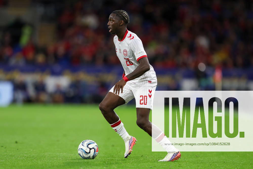 Wales v Denmark UEFA Nations League Mohamed Daramy of Denmark attacks during the UEFA Nations League match at the Cardiff City Stadium, Cardiff 04 10 2026 UK Newspapers OUT