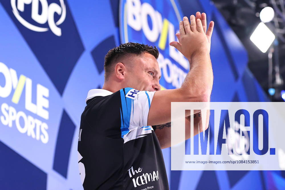2026 BOYLE Sports World Grand Prix Wales Gerwyn Price enters the arena during the 2026 Boyle Sports World Grand Prix Final at Mattioli Arena, Leicester, United Kingdom on 4 October 2026 Credit: Ryan Crockett Every Second Media Editorial use only. All images are copyright Every Second Media Limited. No images may be reproduced without prior permission.