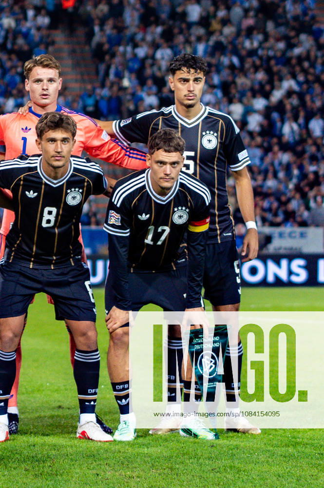 Nations League, Group A, Matchday 4, Greece vs. Germany at Toumba Stadium in Thessaloniki Team photo Derry Scherhant (Germany) Malick Thiaw (Germany) Waldemar Anton (Germany) Jonas Urbig (Germany) Aleksandar Pavlovic (Germany) Lennart Karl (Germany) David Raum (Germany) Philipp Treu (Germany) Jonathan Burkardt (Germany) Tom Bischof (Germany) Florian Wirtz (Germany)