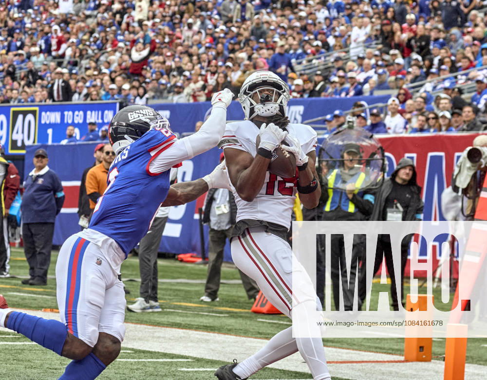 Arizona Cardinals wide receiver Marvin Harrison, Jr (18) makes a catch for a touchdown as New York Giants cornerback Deonte Banks (2) tries to defend during a NFL, American Football Herren, USA game at MetLife Stadium in East Rutherford, New Jersey. CSM East Rutherford United States - ZUMAc04_ 20261004_zma_c04_177