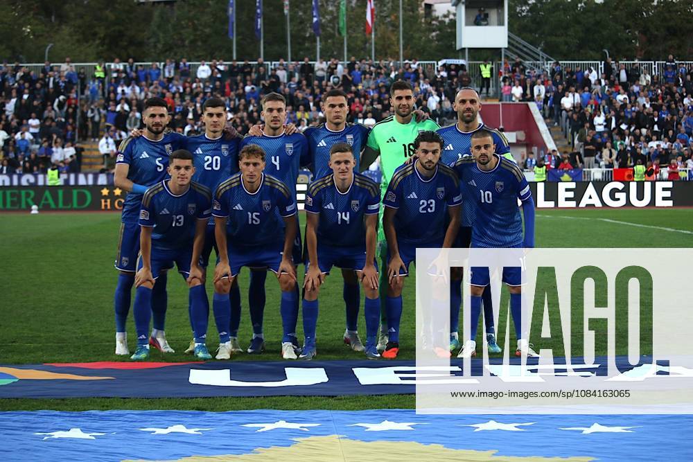 Kosovo v Austria - UEFA Nations League PRISTINA, KOSOVO - OCTOBER 4: Players of Kosovo pose for a team photo ahead of the UEFA Nations League B match between the Kosovo and Austria at Fadil Vokrri Stadium in Baka Pristina, Kosovo, on October 04, 2026. Erkin Keci Anadolu Pristina Kosovo. Editorial use only. Please get in touch for any other usage.