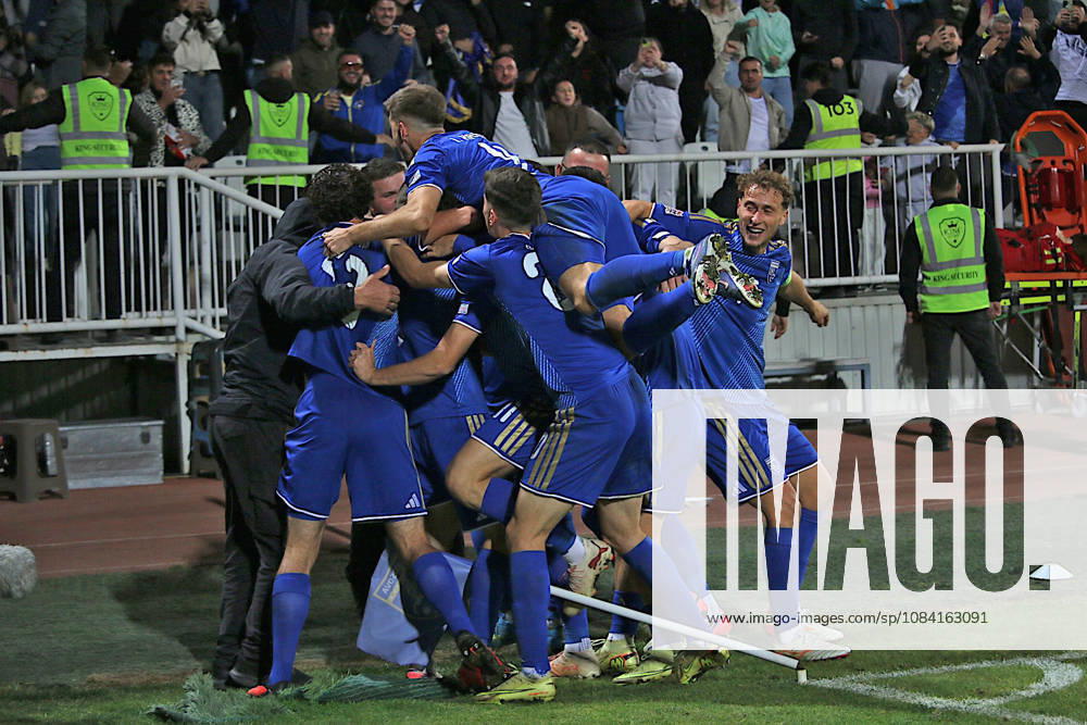 Kosovo v Austria - UEFA Nations League PRISTINA, KOSOVO - OCTOBER 4: Players of Kosovo celebrate after score a goal during the UEFA Nations League B match between the Kosovo and Austria at Fadil Vokrri Stadium in Baka Pristina, Kosovo, on October 04, 2026. Erkin Keci Anadolu Pristina Kosovo. Editorial use only. Please get in touch for any other usage.